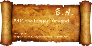 Büchelmayer Armand névjegykártya